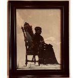 19th CENTURY SILHOUETTE PORTRAIT OF A SEATED LADY, CIRCA 1850, DETAILS AS LABEL, APPROXIMATELY 30
