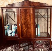 MAHOGANY DISPLAY CABINET, APPROXIMATELY 153 x 34 x 150cm