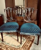 PAIR OF MAHOGANY SINGLE CHAIRS