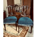 PAIR OF MAHOGANY SINGLE CHAIRS