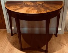 MAHOGANY HALF MOON TABLE