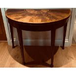 MAHOGANY HALF MOON TABLE