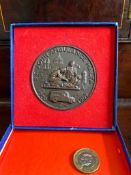 BOXED ST JOHN AMBULANCE BRIGADE MALTA MEDALLION, 1909-1969