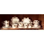 COLCLOUGH CHINA TEA SET OF FORTY-SIX PIECES IN THE IMARI PALETTE