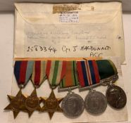 WWII GROUP WITH TERRITORIAL ARMY LONG SERVICE MEDAL ACC