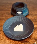 WEDGWOOD PIN TRAY, PLUS CANDLE HOLDER