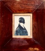 ROSEWOOD FRAMED SILHOUETTE OF DR CHRISTOPHER WORDWORTH, WILLIAM WORDWORTH'S NEPHEW. APPROX. 9 X 7.