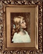 UNSIGNED OIL ON PANEL- 'PORTRAIT OF A YOUNG GIRL', CIRCA 1930(?), FRAMED AND GLAZED, APPROXIMATELY