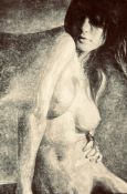 OIL ON BOARD NUDE, SIGNED BOTTOM RIGHT, APPROXIMATELY 90 x 62cm
