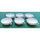 SET OF SIX WEDGWOOD QUEENS WARE SOUP/SUNDAE DISHES REASONABLE USED CONDITION