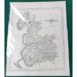 MAP OF LANCASHIRE, 1793. APPROX. 31.5 X 24CM