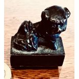 SMALL JAPANESE BRONZE LION DOG SEAL