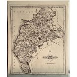 EARLY MAP OF CUMBERLAND, 1793. APPROX. 30 X 24CM