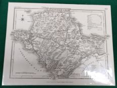 DUGDALE, MAP OF ANGLESEY. APPROX 20 X 25.5CM