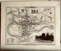 VERNOR AND HOOD TOWN PLAN OF CHESTER 1805. APPROX. 23.5 X 28CM