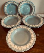 EIGHT WEDGWOOD QUEENS WARE DESSERT BOWLS, DIAMETER APPROXIMATELY 2.25cm