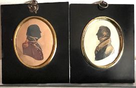 TWO SILHOUETTES, 19th CENTURY, EACH FRAME APPROXIMATELY 14.5 x 12.5cm IN GOOD ORDER