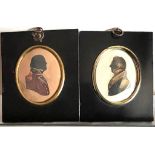 TWO SILHOUETTES, 19th CENTURY, EACH FRAME APPROXIMATELY 14.5 x 12.5cm IN GOOD ORDER