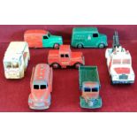 SEVEN VARIOUS DINKY DIECAST VEHICLES ALL IN USED CONDITION, UNCHECKED