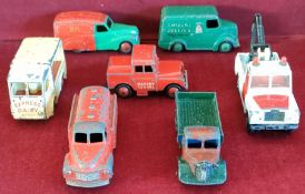 SEVEN VARIOUS DINKY DIECAST VEHICLES ALL IN USED CONDITION, UNCHECKED