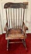 VICTORIAN STICK BACK ROCKING CHAIR