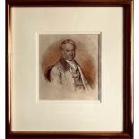 WATERCOLOUR PORTRAIT - HENRY COTTRELL, 1852. APPROX. 12.5 X 11.5CM