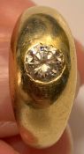 18ct GOLD SOLITAIRE 1ct DIAMOND RING, SIZE U, TOTAL WEIGHT APPROXIMATELY 13.6g