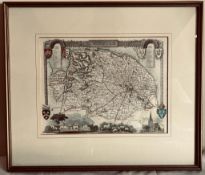 19TH CENTURY MAP OF NORFOLK. APPROX. 20 X 26.5CM