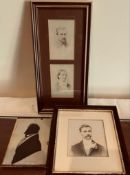 THREE EARLY PHOTOGRAPHS AND SILHOUETTE DEPICTING BROMHEAD ESQUIRE