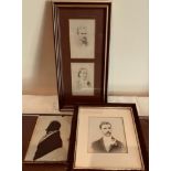 THREE EARLY PHOTOGRAPHS AND SILHOUETTE DEPICTING BROMHEAD ESQUIRE