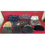 SELECTION OF VARIOUS PURSES AND EVENING BAGS INCLUDING BAGCRAFT, BIJOUX TERNER ETC, PLUS TWO MESH