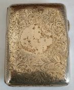 HALLMARKED SILVER CIGARETTE CASE, CHESTER ASSAY DATED 1906 BY PAYTON, PEPPER AND SONS LTD. WEIGHT