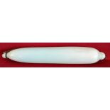 NAILSEA AQUA COLOURED GLASS ROLLING PIN. APPROX. 39CM L Used condition, slight chips and cracks to