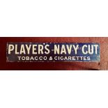 ENAMEL SIGN- 'PLAYER'S NAVY', APPROXIMATELY 26 x 122cm