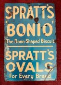 SPRATT'S BONIO ENAMEL SIGN AS FOUND, APPROXIMATELY 76 x 51cm