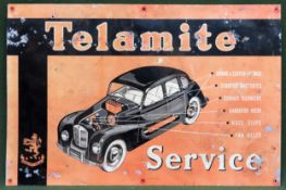 Telamite aluminium advertising sign. Approx. 49 x 75cm Used condition, wear to enamel