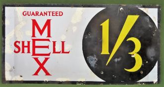 Shell Mex enamel advertising sign. Approx. 46 x 91cm Used condition, wear to enamel