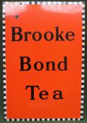 Brooke Bond tea enamel advertising sign. Approx. 76 x 51cm Used condition, wear to enamel