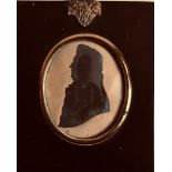 SILHOUETTE PORTRAIT OF WILLIAM TODD OF WAKEFIELD, CIRCA 1826, OVAL APPROXIMATELY8 x 6.5cm