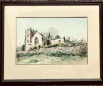 GWEN MEEK, WATERCOLOUR- COUNTRY CHURCH, SIGNED LOWER RIGHT, APPROXIMATELY 28 x 38cm