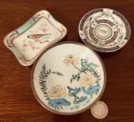 THREE PIECES OF DECORATIVE CHINA