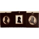 THREE SILHOUETTE PORTRAITS, SEE DETAILS UPON REVERSE