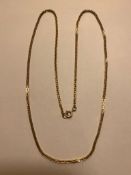 9ct GOLD CHAIN, APPROXIMATELY 8.8g WEIGHT AND 25.5cm LONG