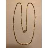 9ct GOLD CHAIN, APPROXIMATELY 8.8g WEIGHT AND 25.5cm LONG