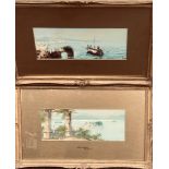 N GIANI, A PAIR- 'THE GULF OF NAPLES' AND 'LAKE AGNAS', EACH APPROXIMATELY 11 X 39cm