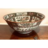 20th CENTURY CHINESE CANTONESE BOWL, DIAMETER APPROXIMATELY 30.5cm