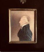 MINIATURE PORTRAIT, SEMI SILHOUETTE- EVAN JULIEN'S GRANDFATHER, WILLIAM WHITE (CARTOGRAPHER) OF SAND