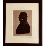 FRAMED SILHOUETTE PORTRAIT WITH MOUNT, SEE REVERSE FOR DETAILS