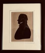 FRAMED SILHOUETTE PORTRAIT WITH MOUNT, SEE REVERSE FOR DETAILS