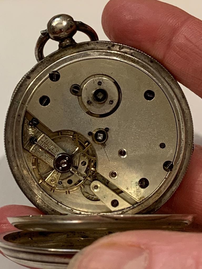 STERLING SILVER POCKET WATCH, WEIGHT APPROXIMATELY 88.8g NOT TESTED - Image 2 of 5